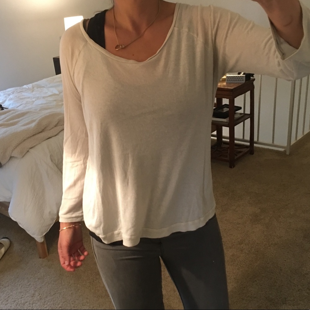 American Vintage light grey/blue short sweater